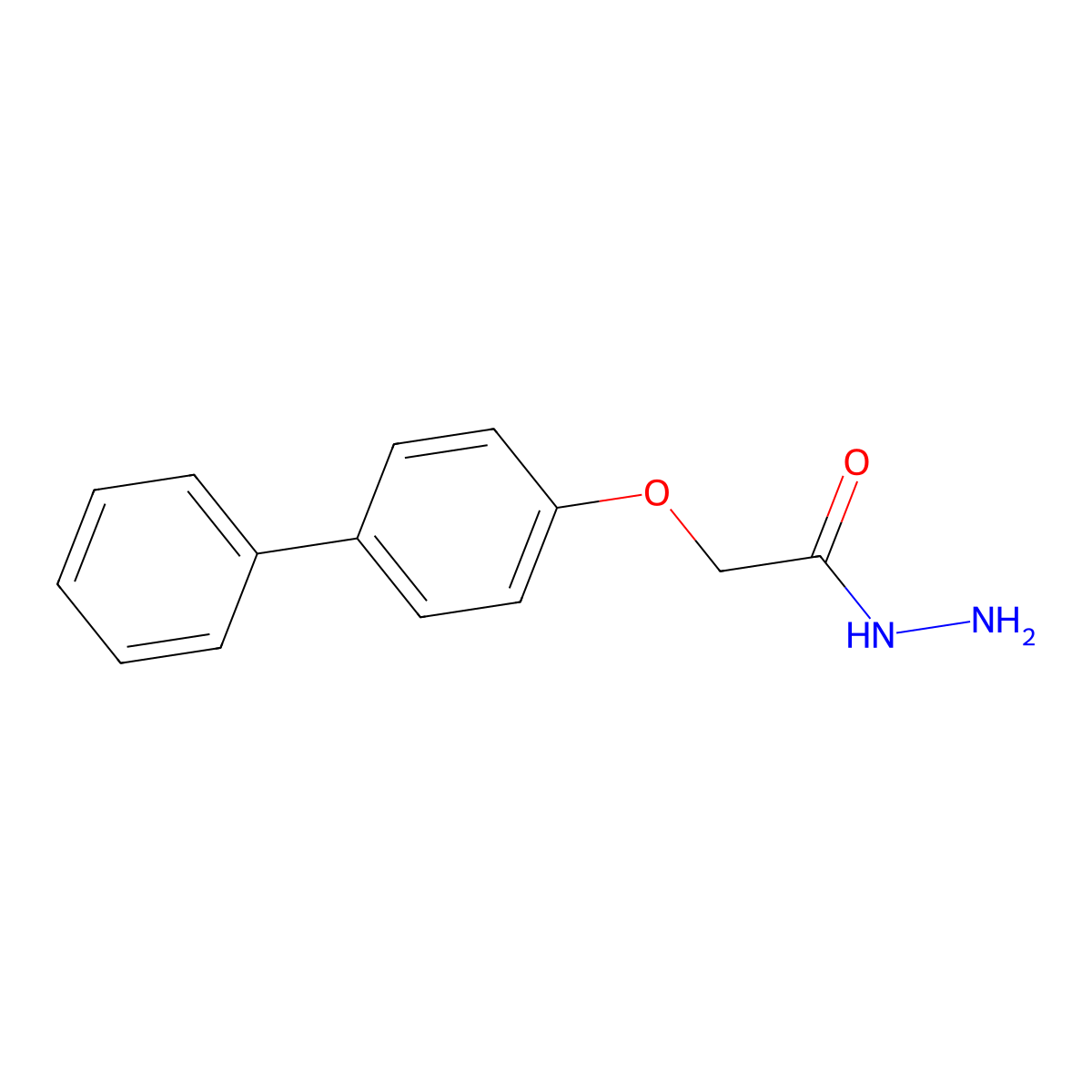 2-([1,1'-Biphenyl]-4-yloxy)acetohydrazide molecular structure, CAS 84161-08-0