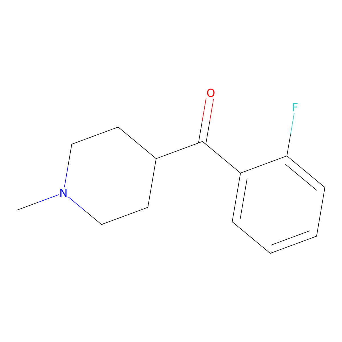 4-(2-Fluorobenzoyl)-1-methylpiperidine molecular structure, CAS 84163-45-1