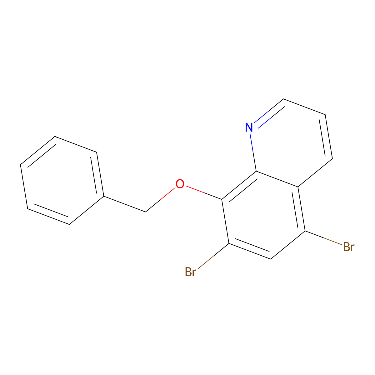 8-(Benzyloxy)-5,7-dibromoquinoline molecular structure, CAS 84165-50-4
