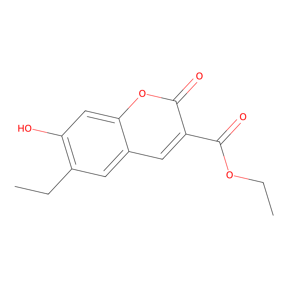 Ethyl 6-ethyl-7-hydroxy-2-oxo-2H-chromene-3-carboxylate molecular structure, CAS 84165-75-3