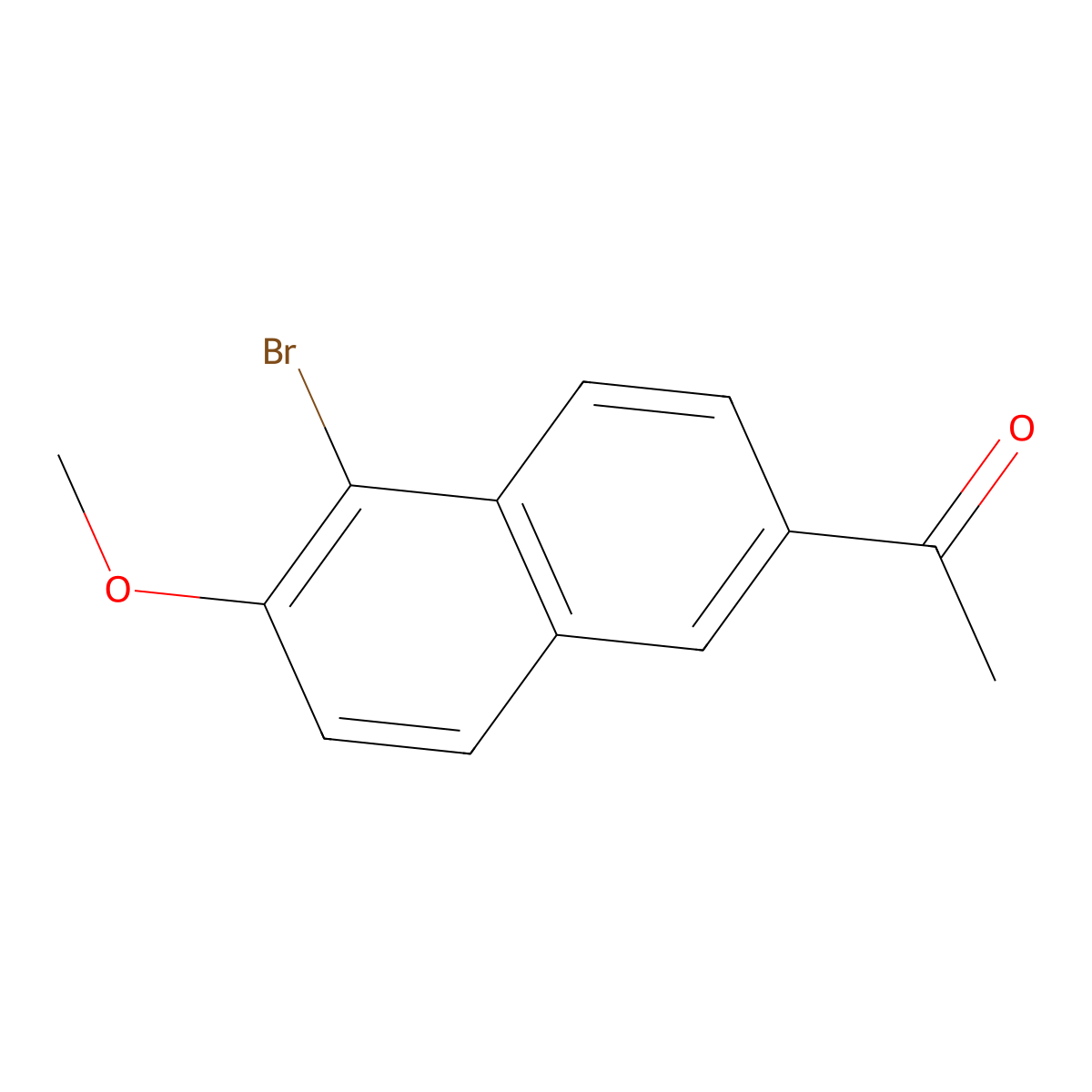 1-(5-Bromo-6-methoxynaphthalen-2-yl)ethan-1-one molecular structure, CAS 84167-74-8