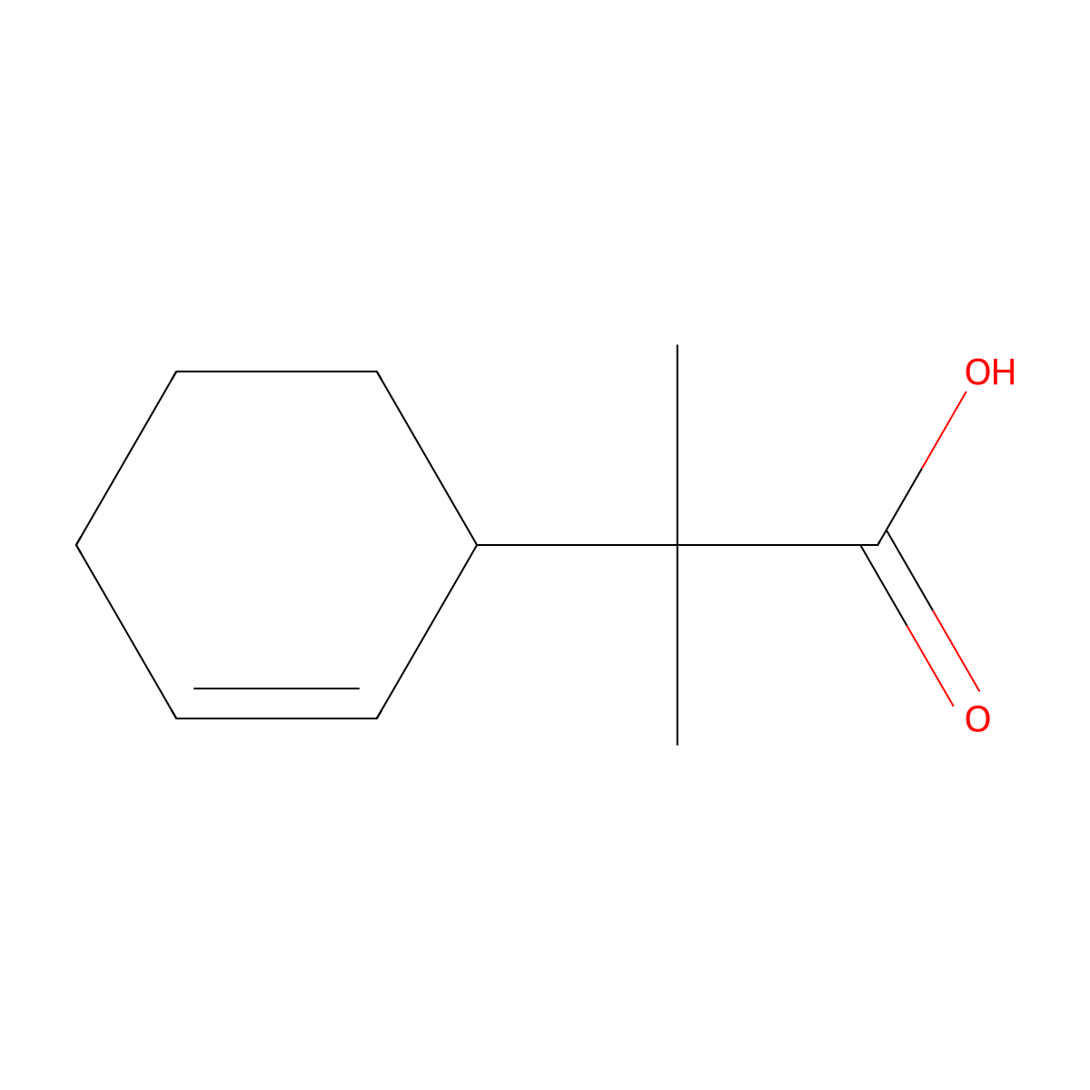 2-(Cyclohex-2-en-1-yl)-2-methylpropanoic acid molecular structure, CAS 84173-91-1