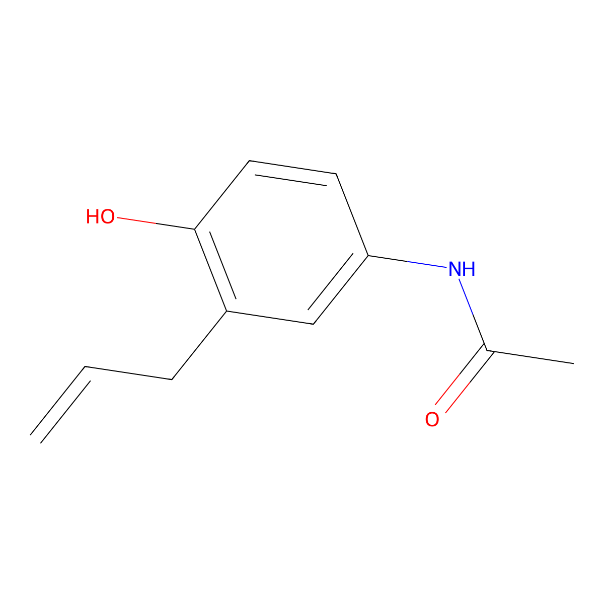 N-(3-Allyl-4-hydroxyphenyl)acetamide molecular structure, CAS 84176-62-5