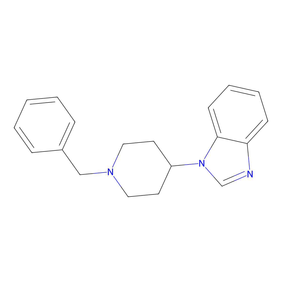 1-(1-(phenylmethyl)-4-piperidinyl)-1H-benzimidazole molecular structure, CAS 84176-75-0