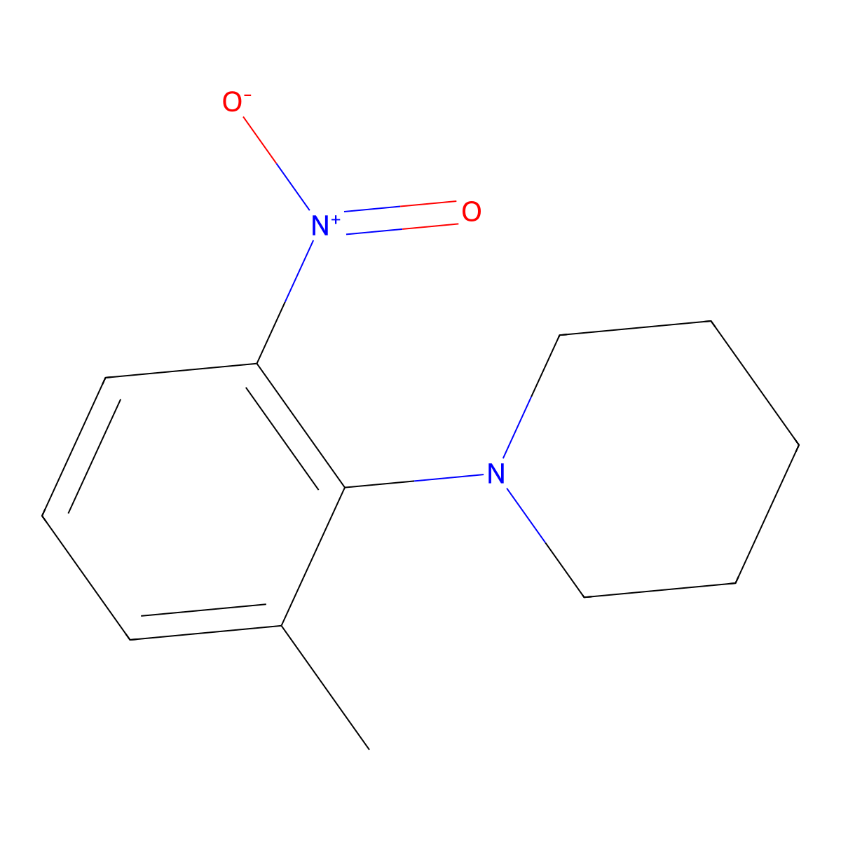 1-(2-Methyl-6-nitrophenyl)piperidine molecular structure, CAS 84186-28-7
