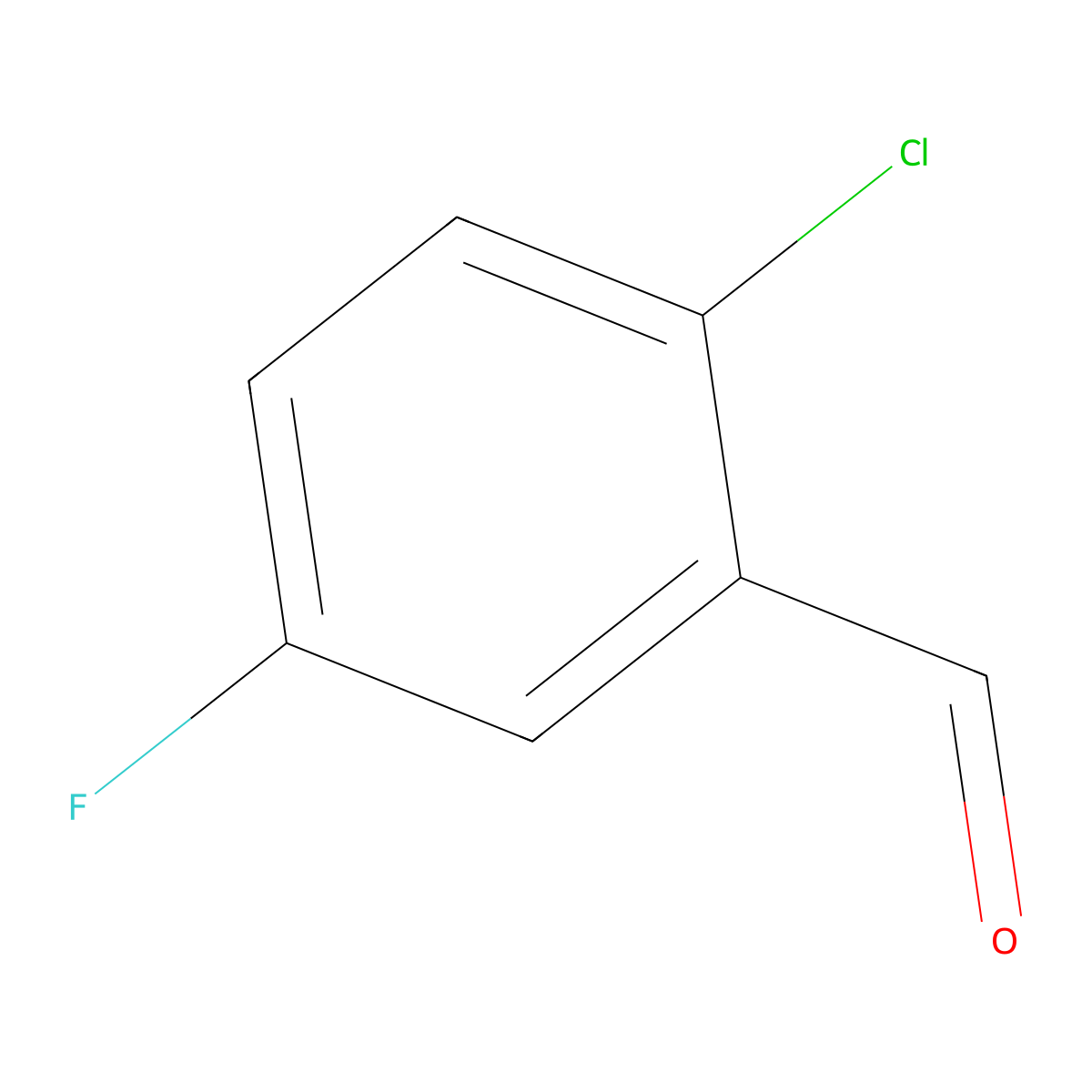 2-Chloro-5-Fluorobenzaldehyde molecular structure, CAS 84194-30-9