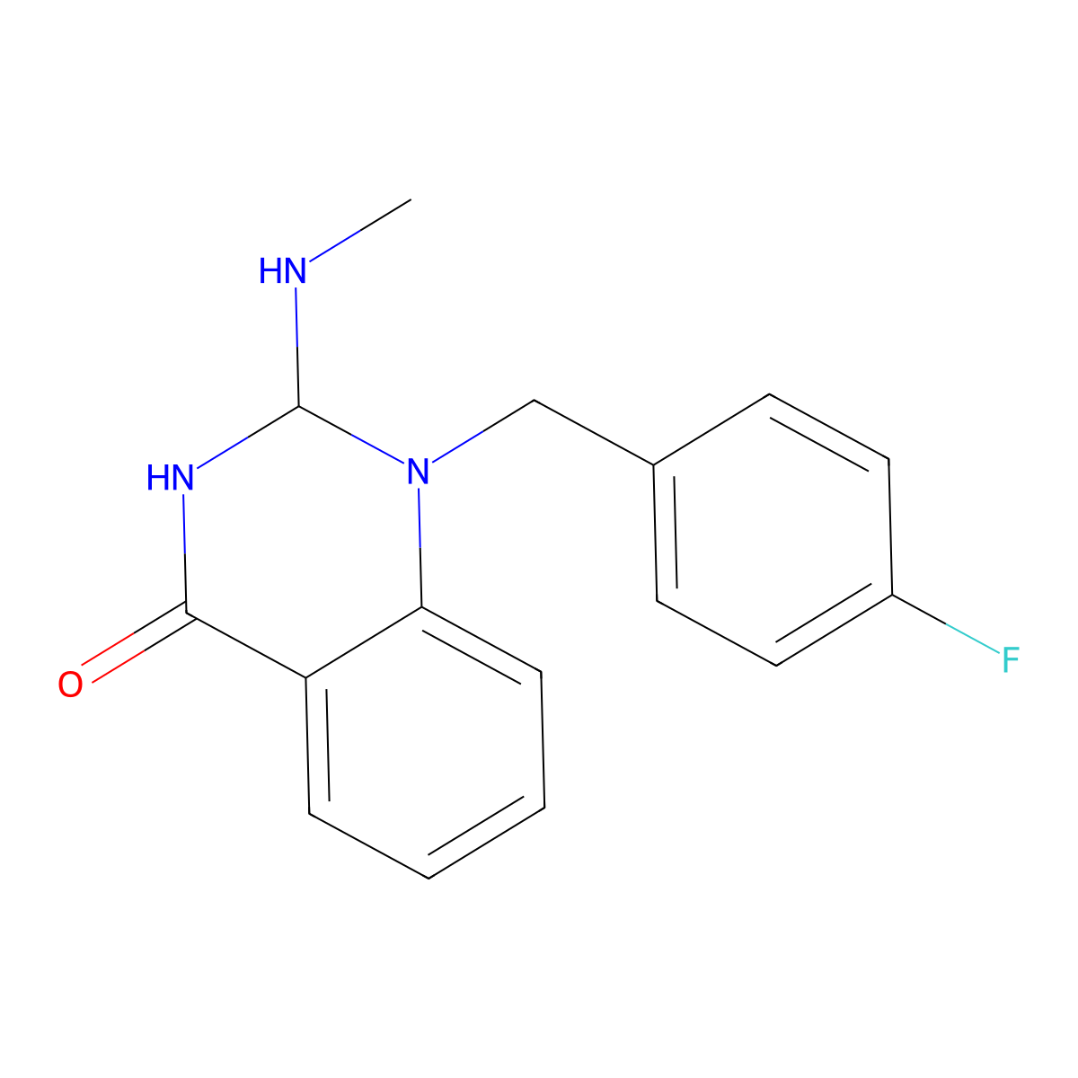 1-(4-Fluorobenzyl)-2-(methylamino)-2,3-dihydroquinazolin-4(1h)-one molecular structure, CAS 84196-10-1