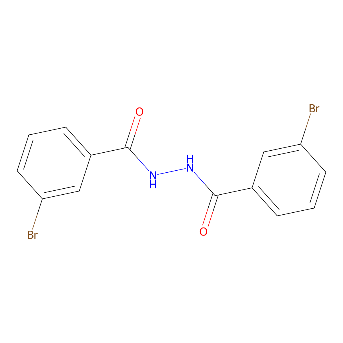 3-bromo-N'-(3-bromobenzoyl)benzohydrazide molecular structure, CAS 84196-25-8