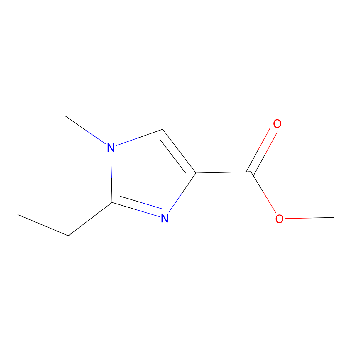 methyl 2-ethyl-1-methyl-1H-imidazole-4-carboxylate molecular structure, CAS 84198-64-1