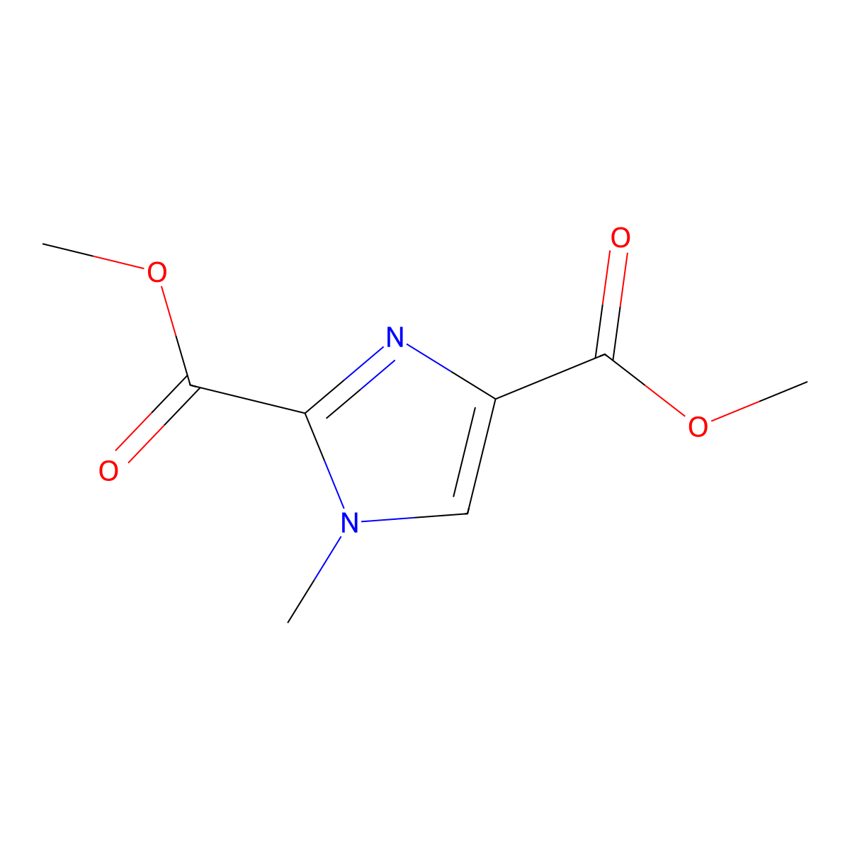 Dimethyl 1-methyl-1H-imidazole-2,4-dicarboxylate molecular structure, CAS 84198-72-1