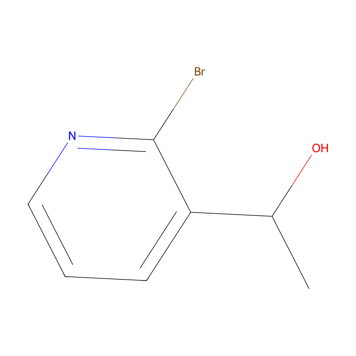2-Bromo-3-(1-hydroxyethyl)pyridine molecular structure, CAS 84199-57-5