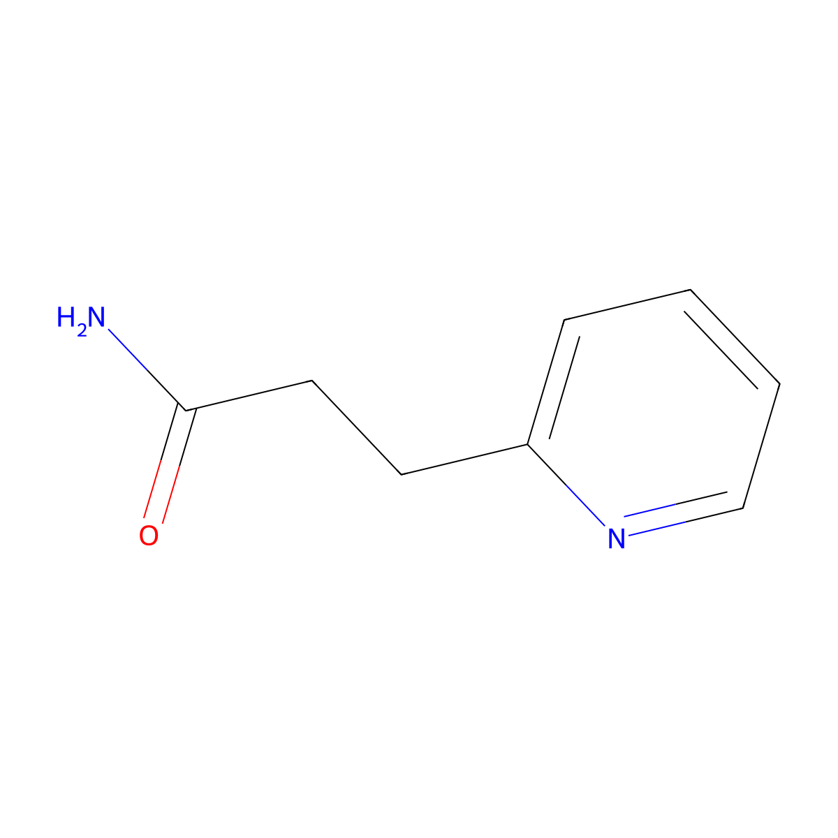 3-(Pyridin-2-yl)propanamide molecular structure, CAS 84199-91-7