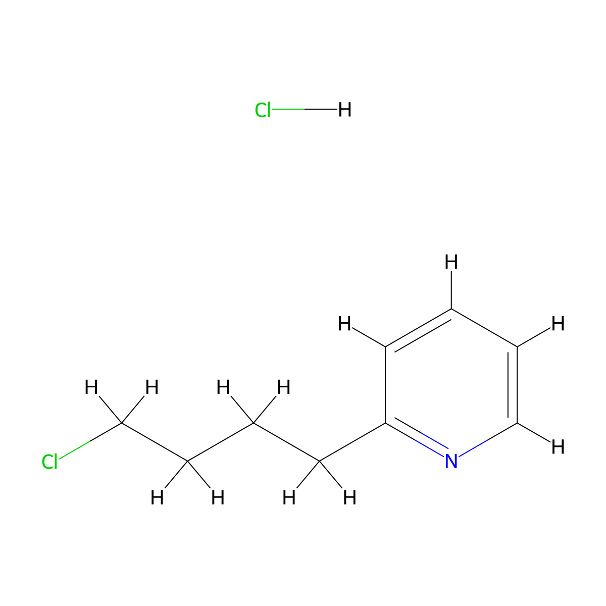 2-(4-Chlorobutyl)pyridine hydrochloride molecular structure, CAS 84199-94-0