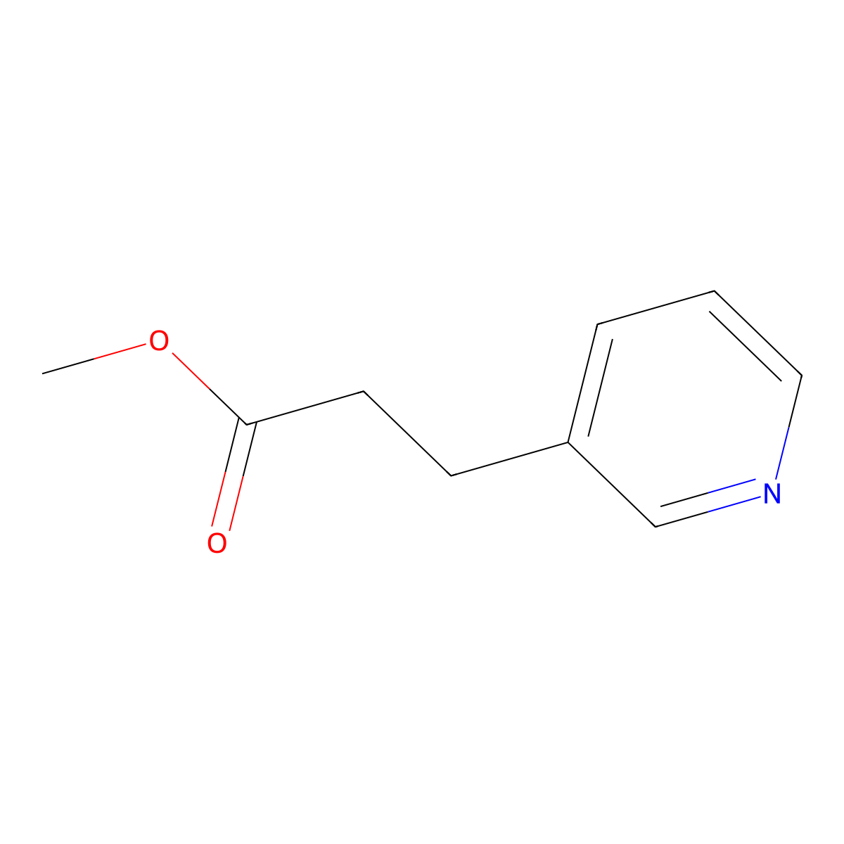 Methyl 3-(pyridin-3-yl)propanoate molecular structure, CAS 84199-98-4