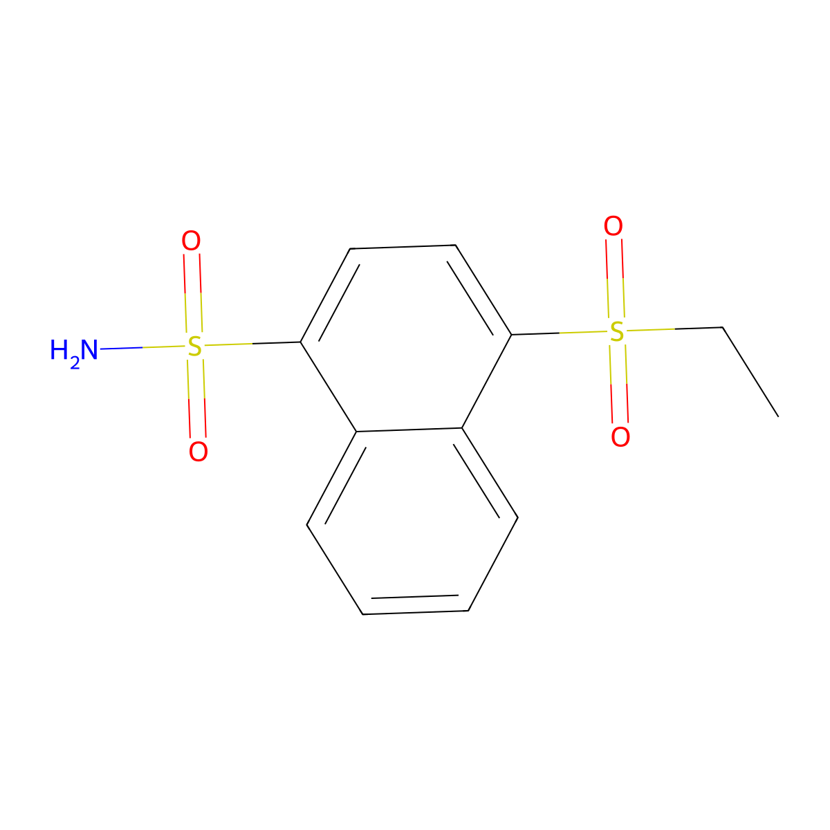 4-(Ethylsulfonyl)-1-naphthalenesulfonamide molecular structure, CAS 842-00-2