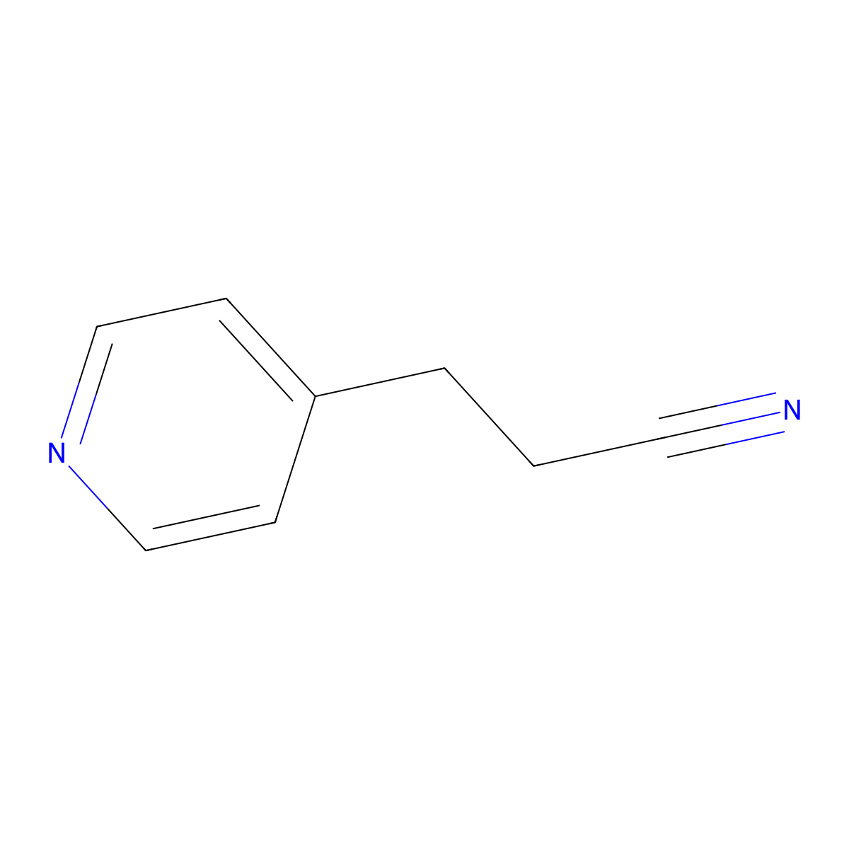 4-Pyridinepropanenitrile molecular structure, CAS 84200-06-6