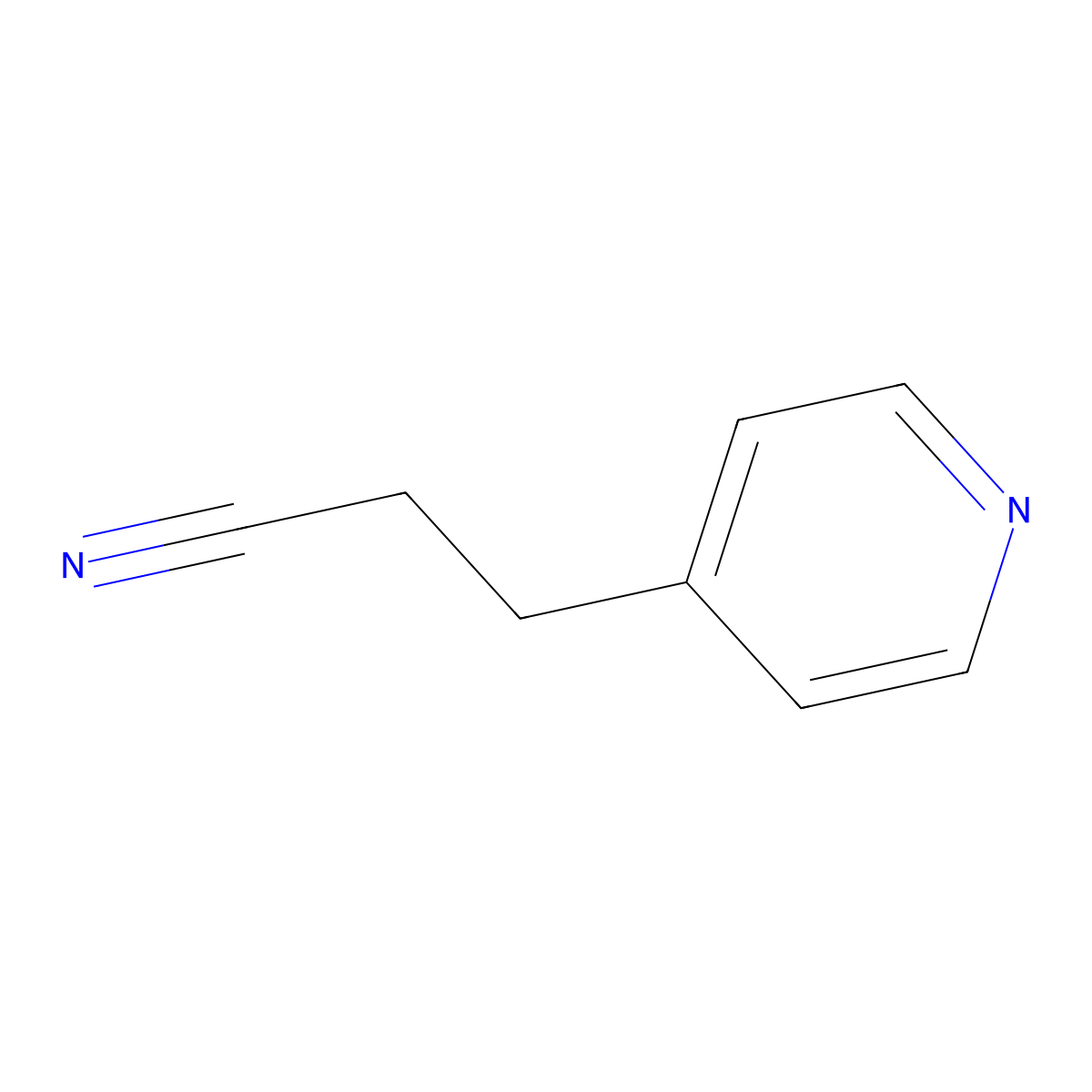 4-Pyridinepropanenitrile molecular structure, CAS 84200-06-6