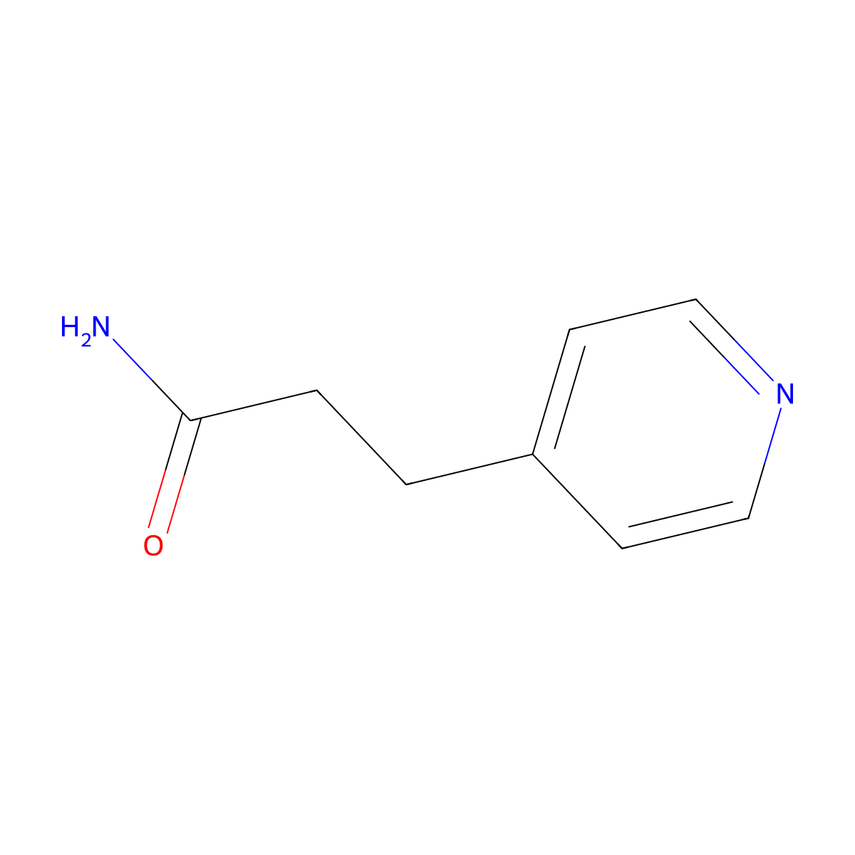 4-Pyridinepropaneamide molecular structure, CAS 84200-07-7
