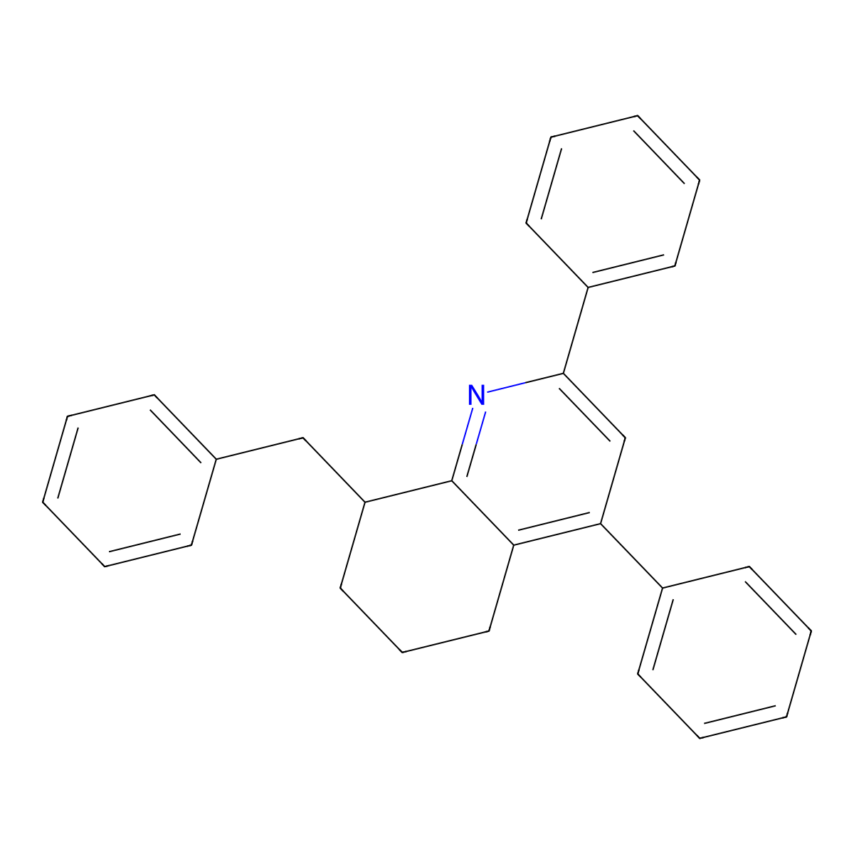 8-Benzyl-2,4-diphenyl-5,6,7,8-tetrahydroquinoline molecular structure, CAS 84202-40-4