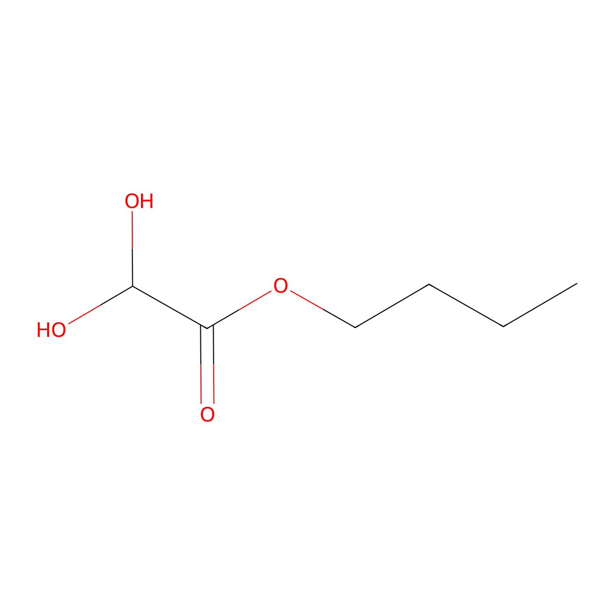 Butyl dihydroxyacetate molecular structure, CAS 84210-25-3