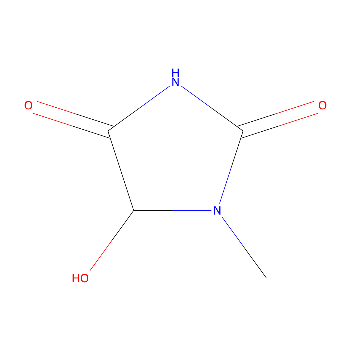 5-Hydroxy-1-methylhydantoin molecular structure, CAS 84210-26-4