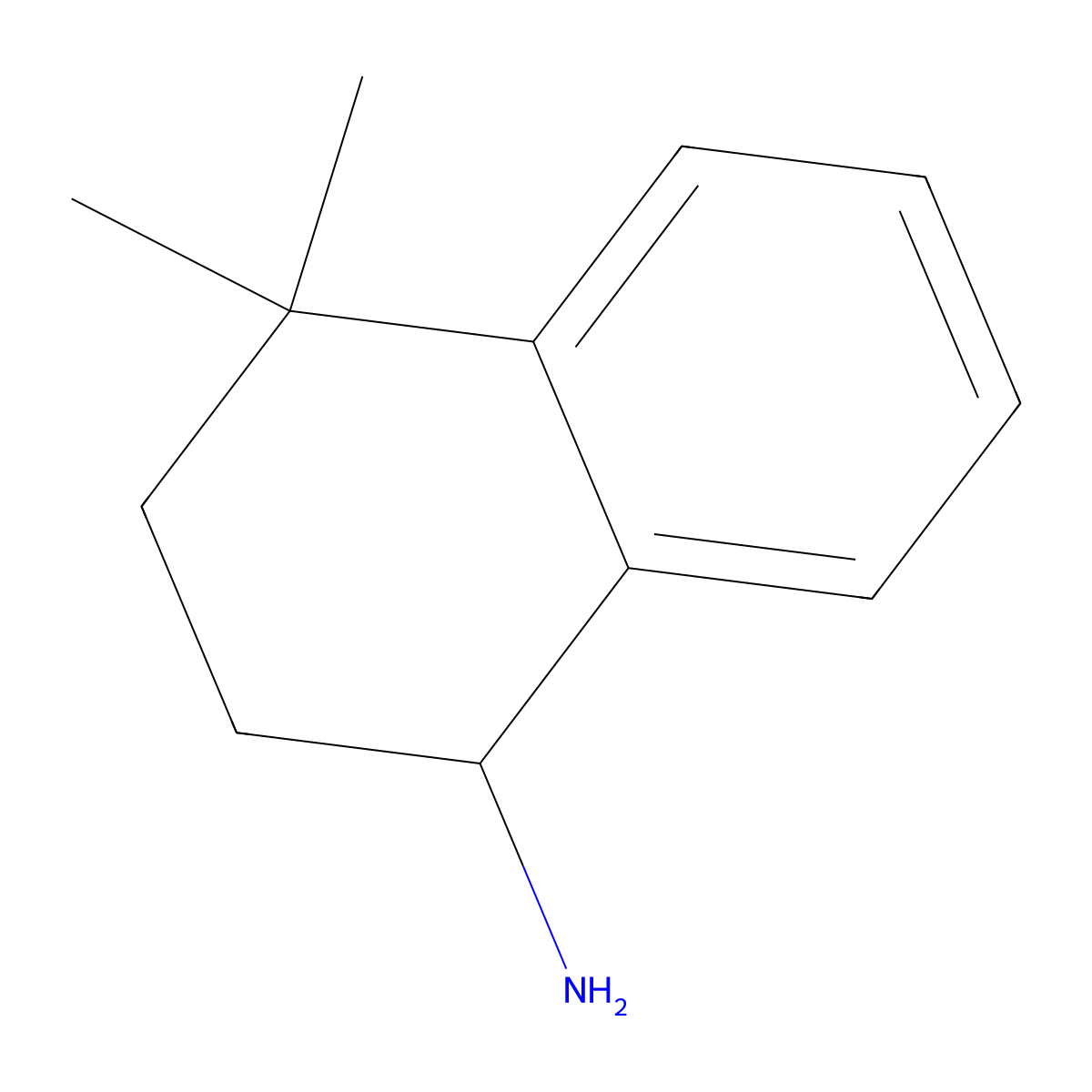 4,4-Dimethyl-1,2,3,4-tetrahydronaphthalen-1-amine molecular structure, CAS 842103-23-5