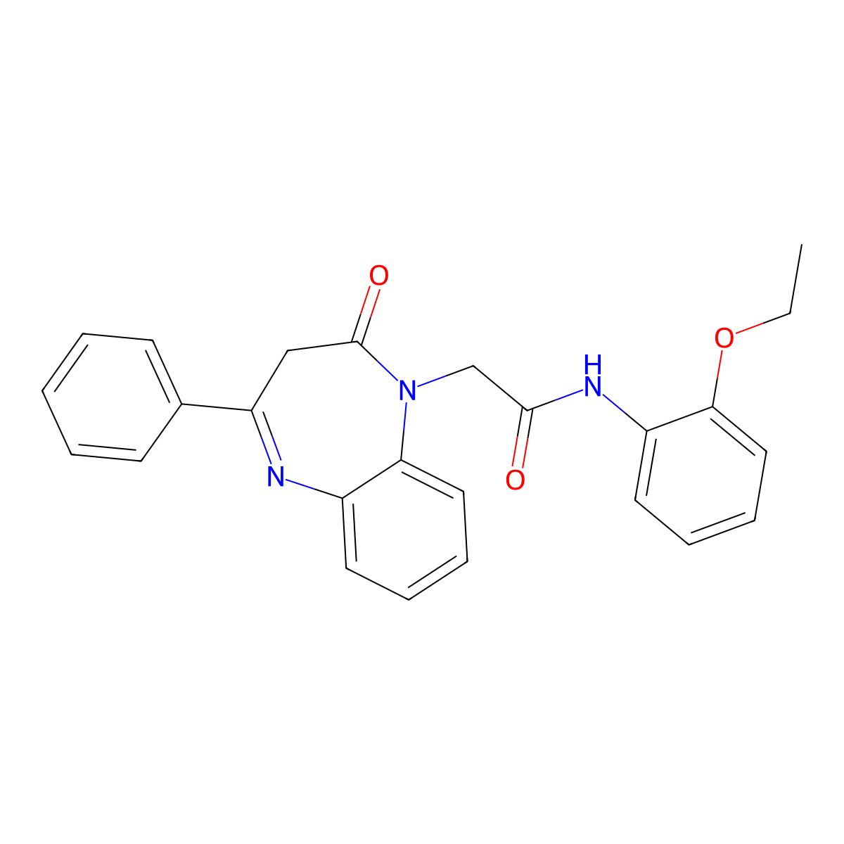 N-(2-ethoxyphenyl)-2-(2-oxo-4-phenyl-2,3-dihydro-1H-1,5-benzodiazepin-1-yl)acetamide molecular structure, CAS 842109-85-7