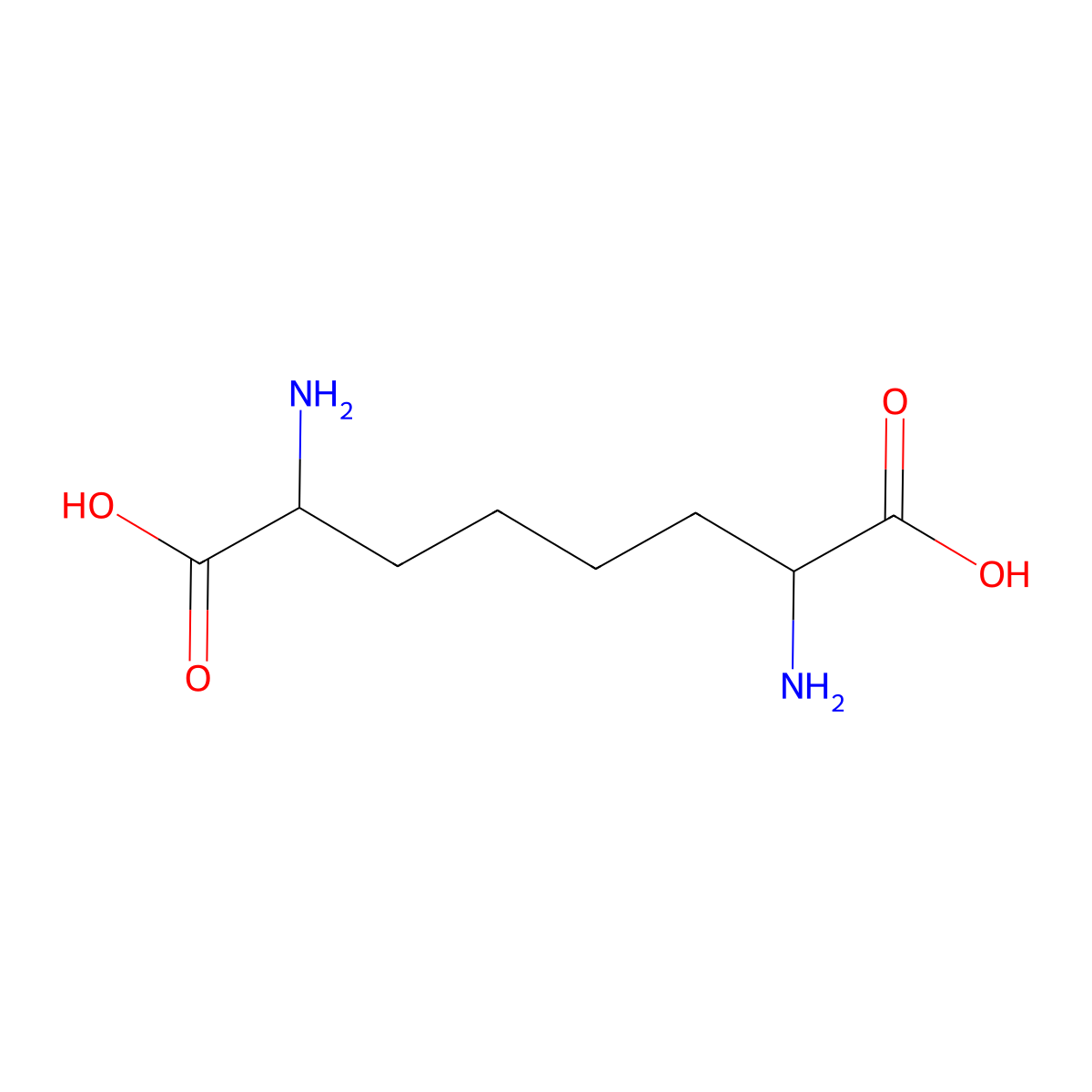 alpha,alpha'-Diaminosuberic acid molecular structure, CAS 84211-42-7