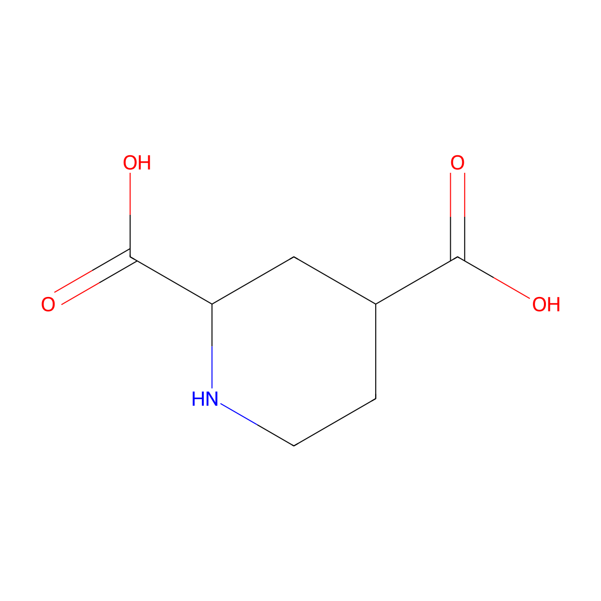 (2R,4S)-Piperidine-2,4-dicarboxylic acid molecular structure, CAS 84211-45-0