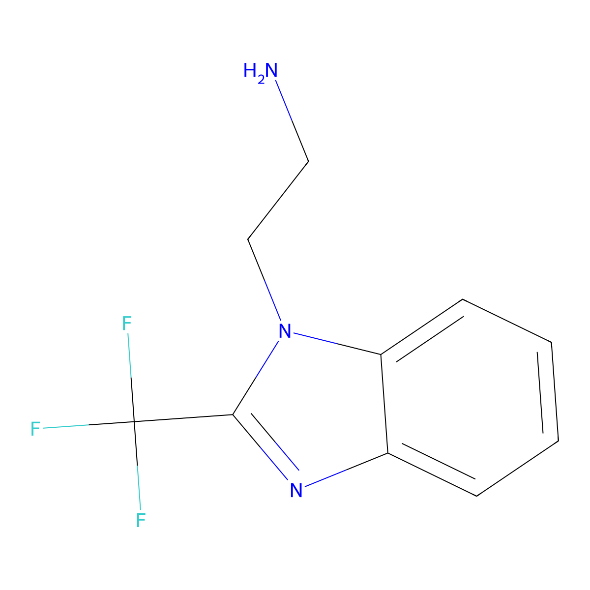 2-[2-(trifluoromethyl)-1H-benzimidazol-1-yl]ethanamine molecular structure, CAS 842110-75-2