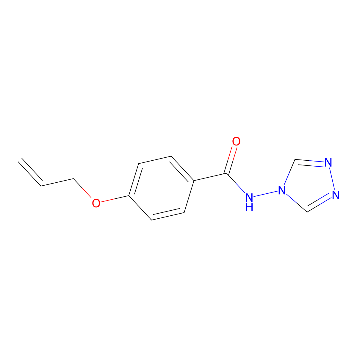 4-prop-2-enoxy-N-(1,2,4-triazol-4-yl)benzamide molecular structure, CAS 842113-33-1