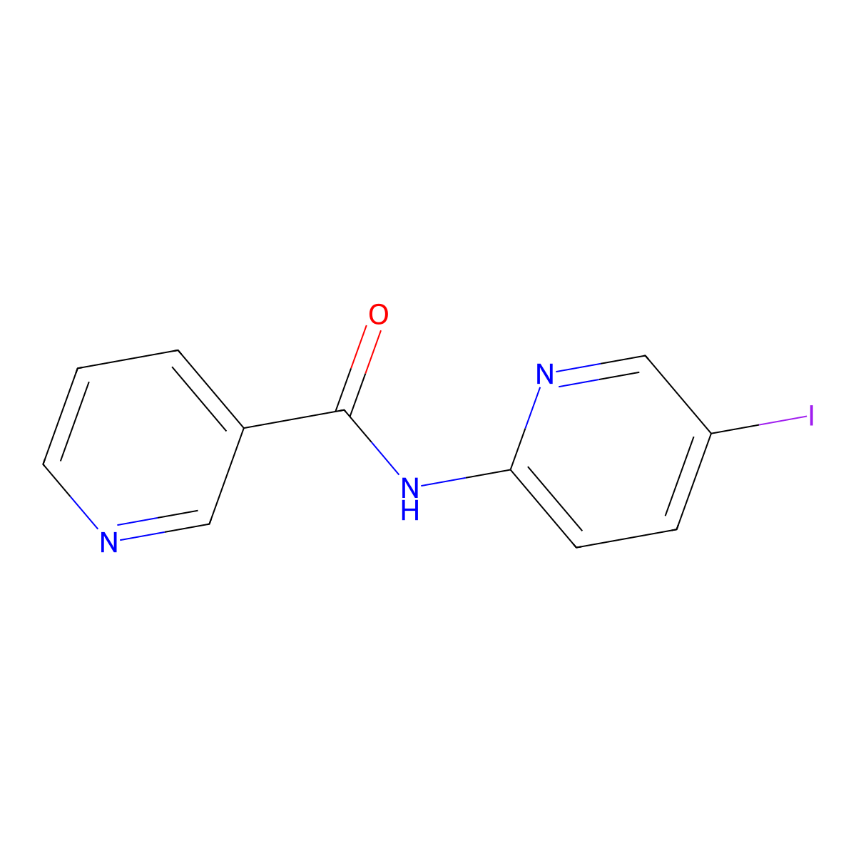 N-(5-iodopyridin-2-yl)pyridine-3-carboxamide molecular structure, CAS 842113-54-6