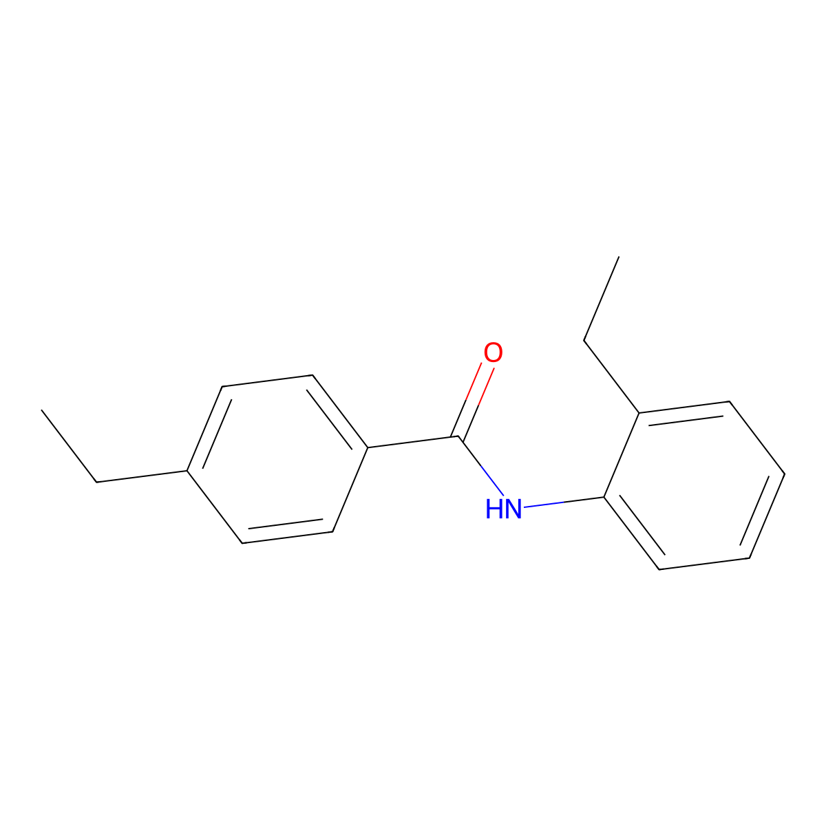 4-ethyl-N-(2-ethylphenyl)benzamide molecular structure, CAS 842113-61-5
