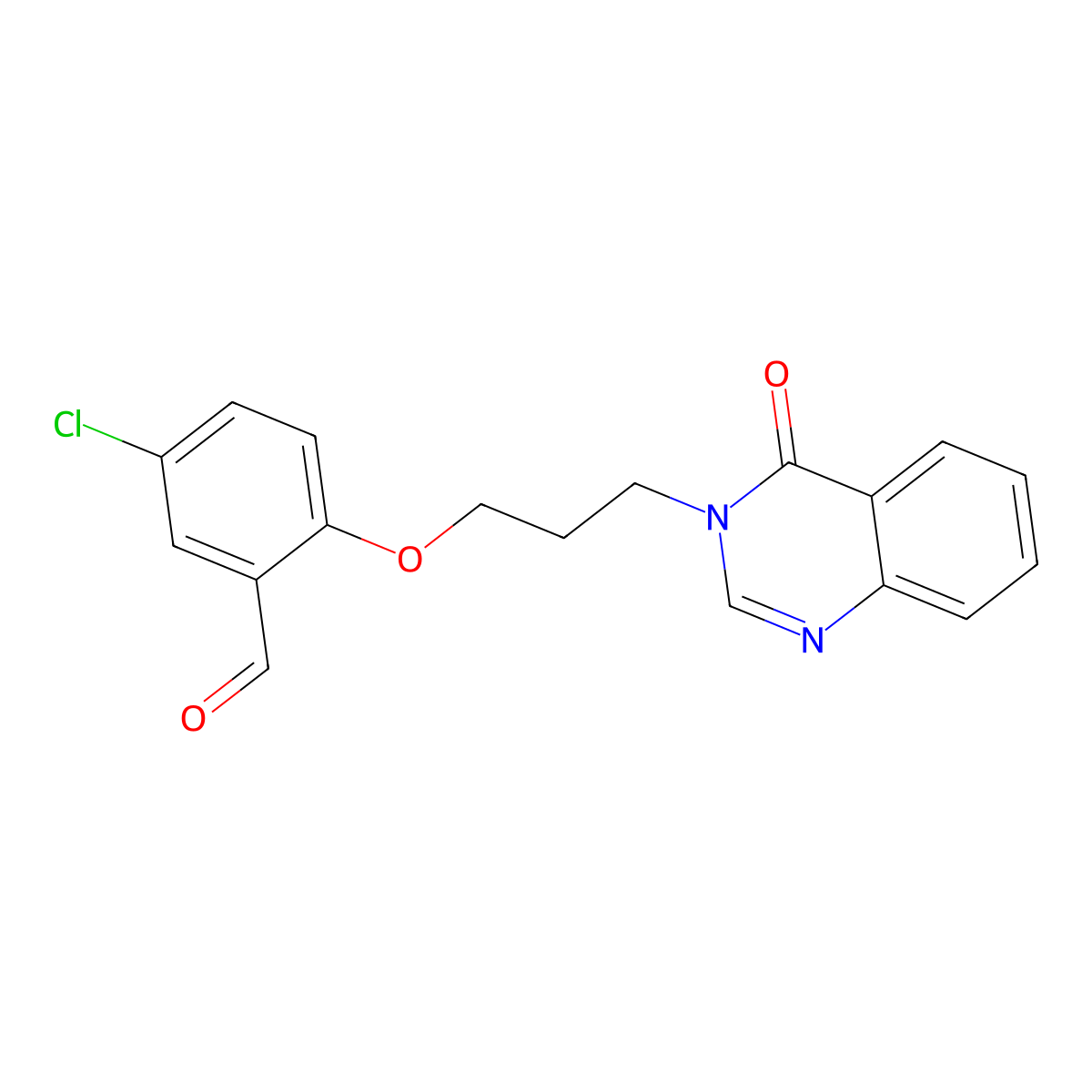 5-Chloro-2-[3-(4-oxoquinazolin-3-yl)propoxy]benzaldehyde molecular structure, CAS 842113-91-1
