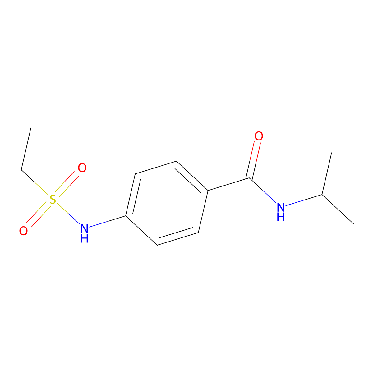 4-(ethylsulfonylamino)-N-propan-2-ylbenzamide molecular structure, CAS 842114-09-4