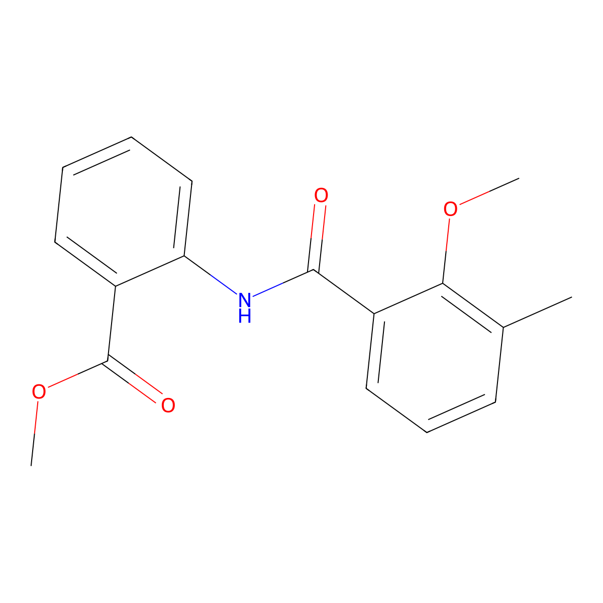 Methyl 2-[(2-methoxy-3-methylbenzoyl)amino]benzoate molecular structure, CAS 842114-11-8