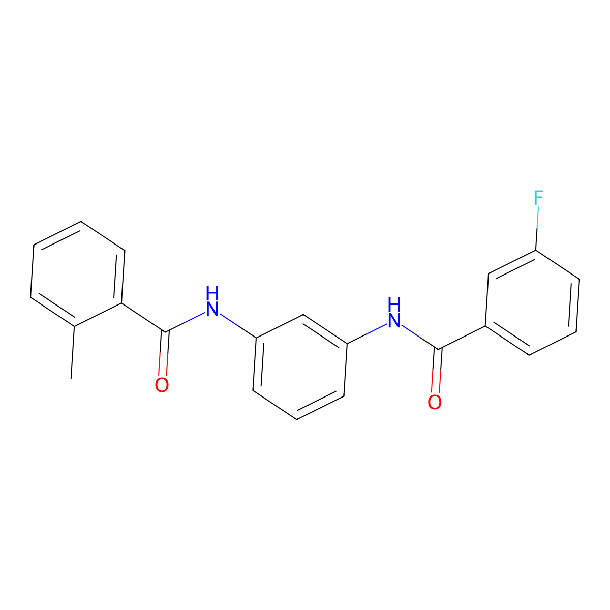 N-[3-[(3-fluorobenzoyl)amino]phenyl]-2-methylbenzamide molecular structure, CAS 842114-12-9
