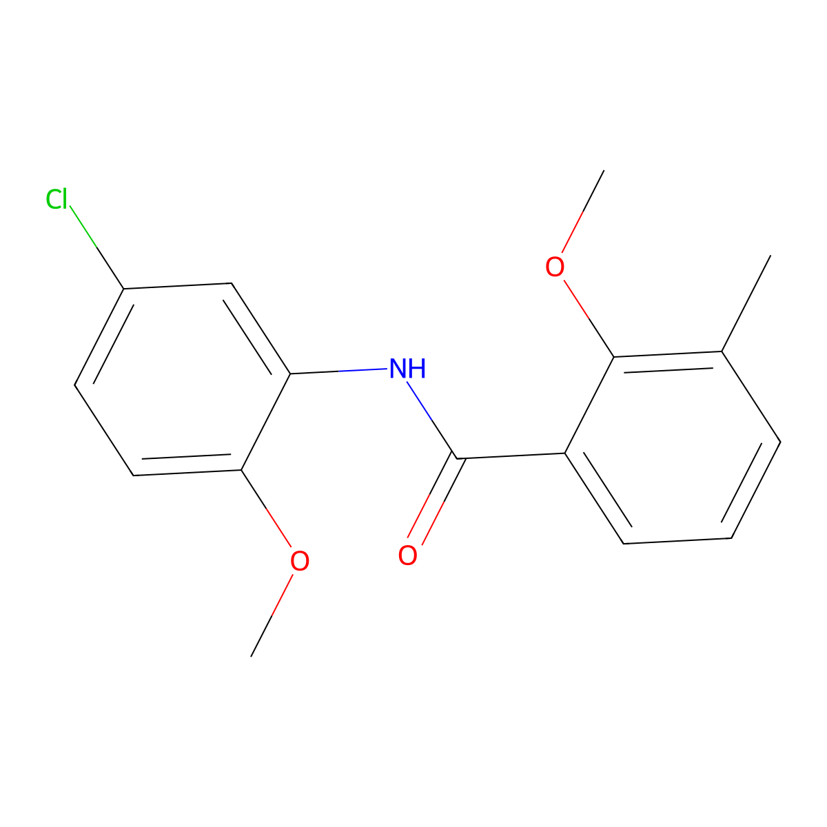 N-(5-chloro-2-methoxyphenyl)-2-methoxy-3-methylbenzamide molecular structure, CAS 842114-15-2