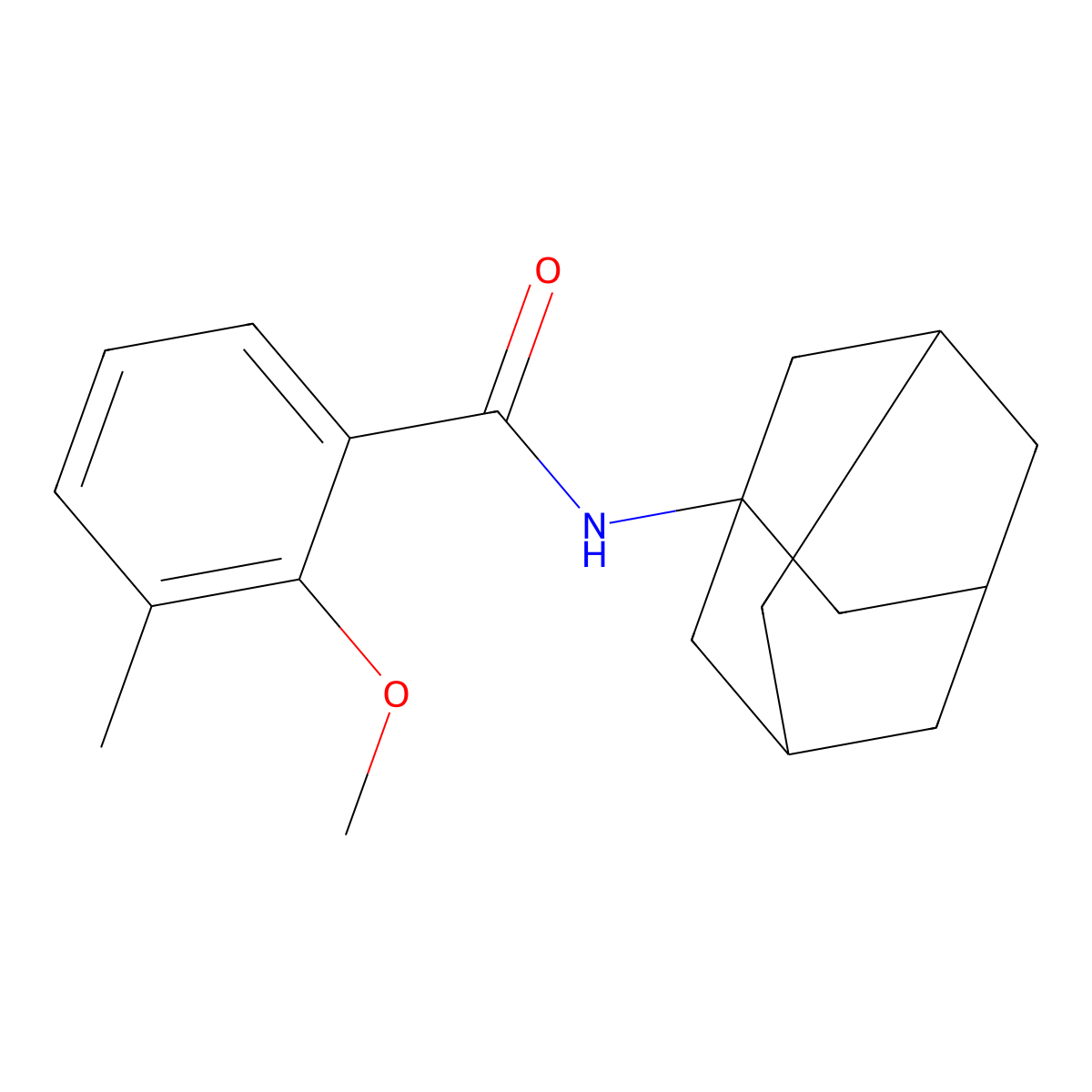 N-(1-adamantyl)-2-methoxy-3-methylbenzamide molecular structure, CAS 842114-39-0