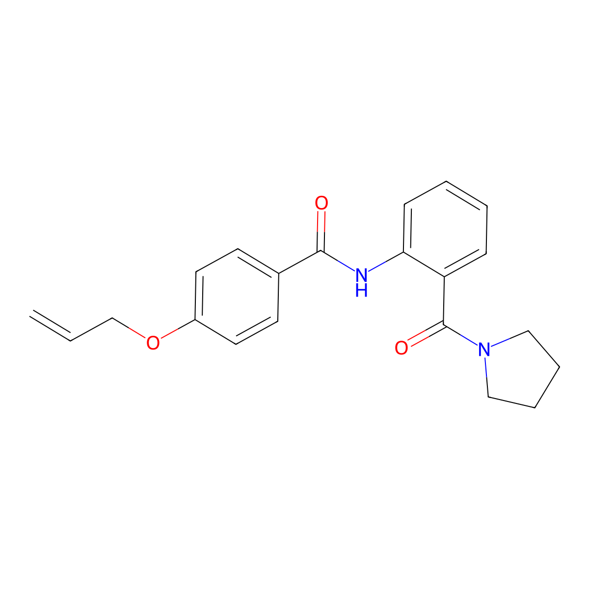 4-(allyloxy)-N-[2-(1-pyrrolidinylcarbonyl)phenyl]benzamide molecular structure, CAS 842114-64-1