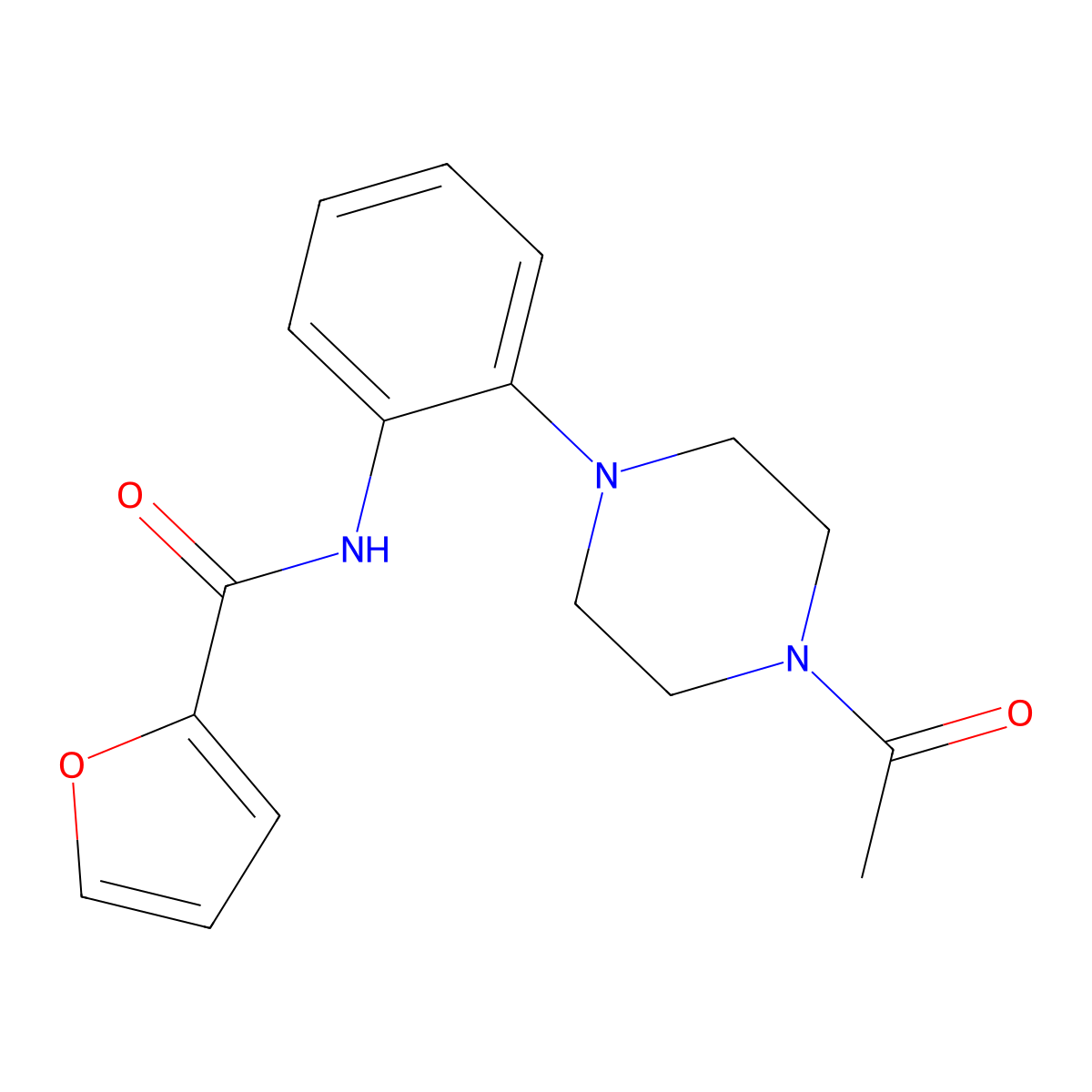 N-[2-(4-acetylpiperazin-1-yl)phenyl]furan-2-carboxamide molecular structure, CAS 842114-72-1