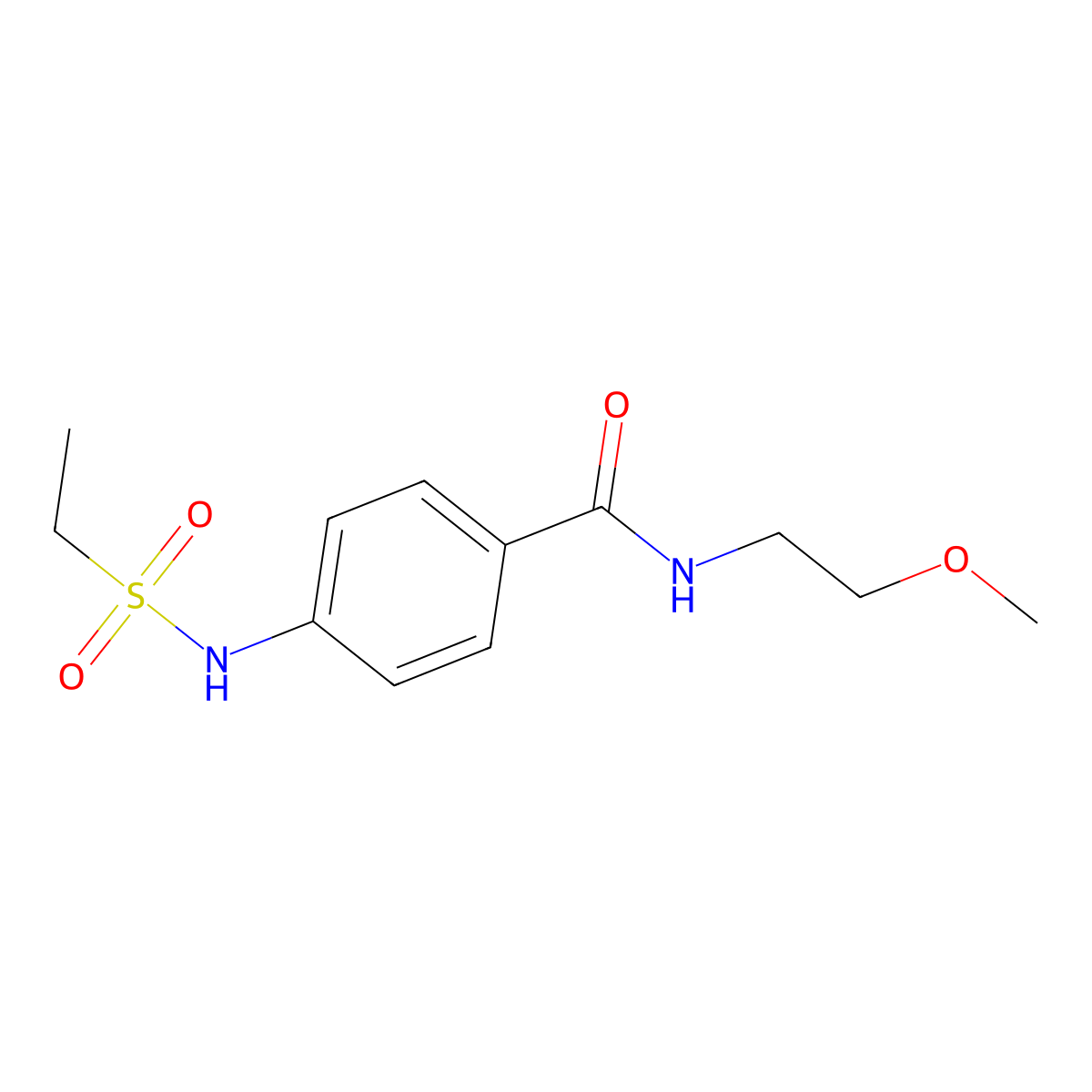 4-(ethylsulfonylamino)-N-(2-methoxyethyl)benzamide molecular structure, CAS 842114-81-2