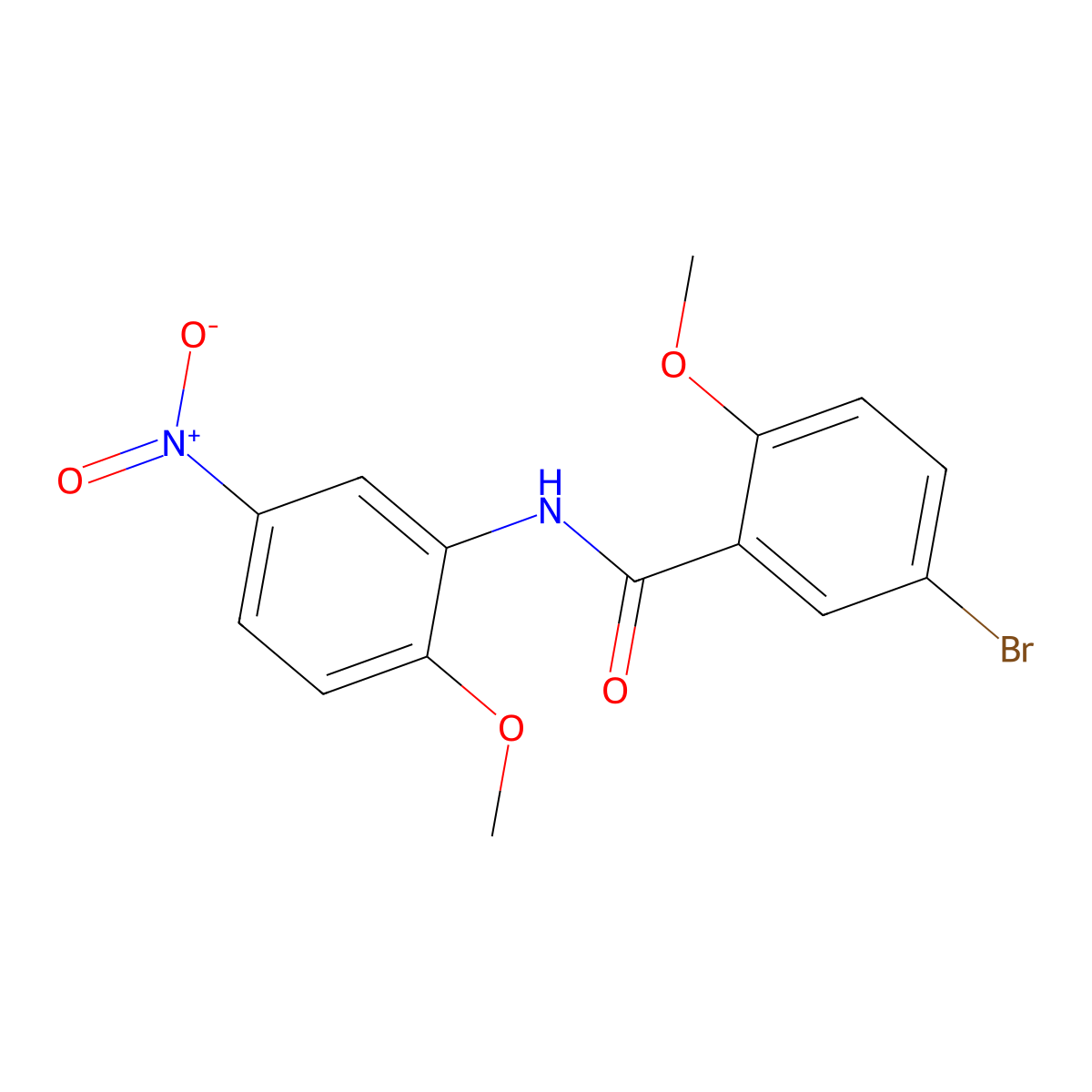 5-bromo-2-methoxy-N-(2-methoxy-5-nitrophenyl)benzamide molecular structure, CAS 842115-05-3