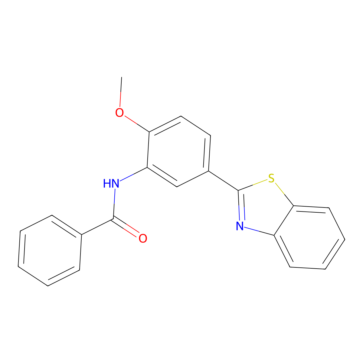 N-[5-(1,3-benzothiazol-2-yl)-2-methoxyphenyl]benzamide molecular structure, CAS 842115-12-2