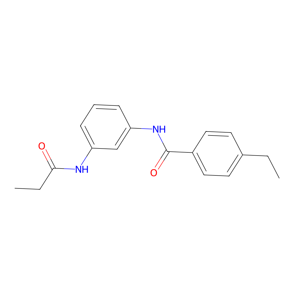4-ethyl-N-[3-(propanoylamino)phenyl]benzamide molecular structure, CAS 842115-49-5