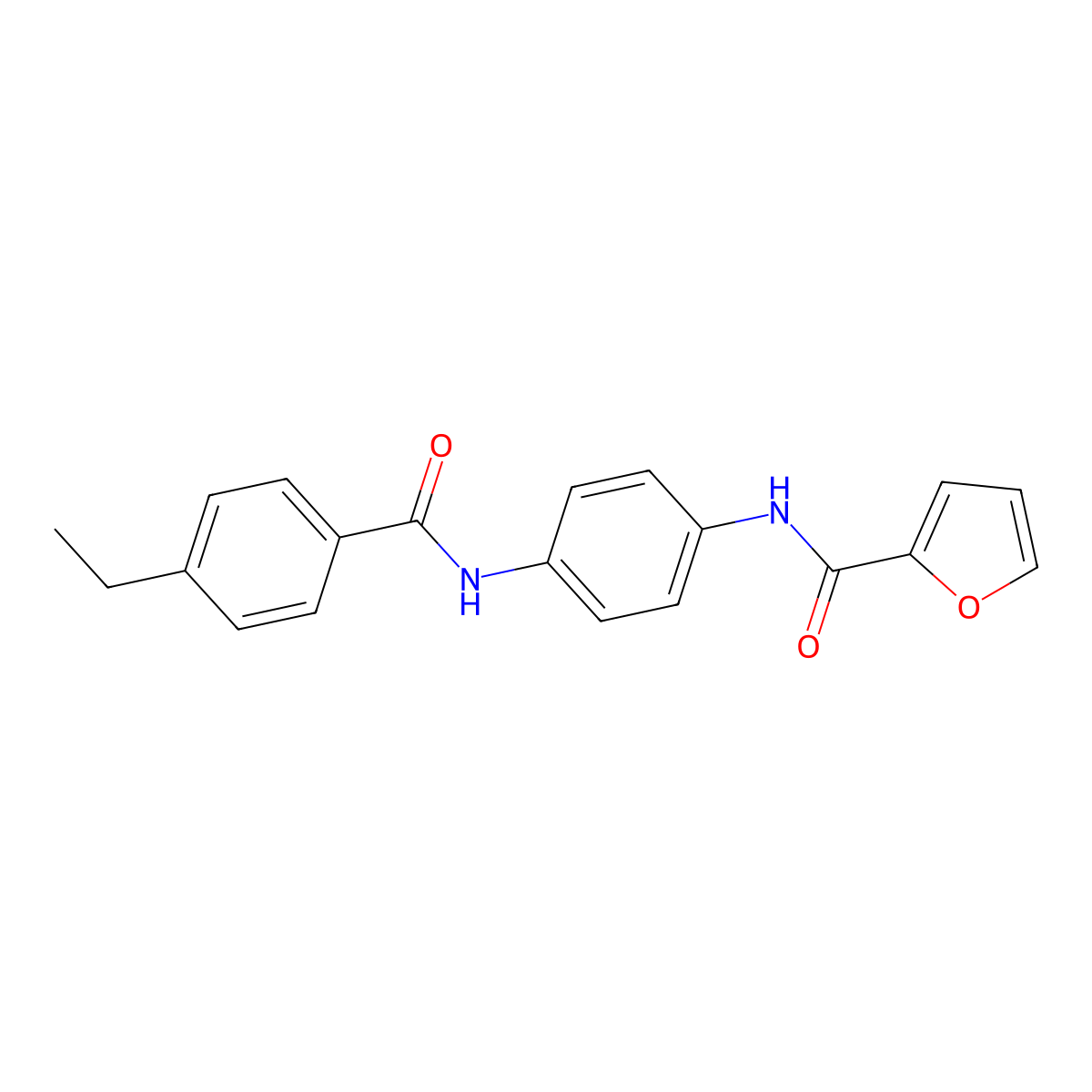 N-[4-[(4-ethylbenzoyl)amino]phenyl]furan-2-carboxamide molecular structure, CAS 842115-58-6