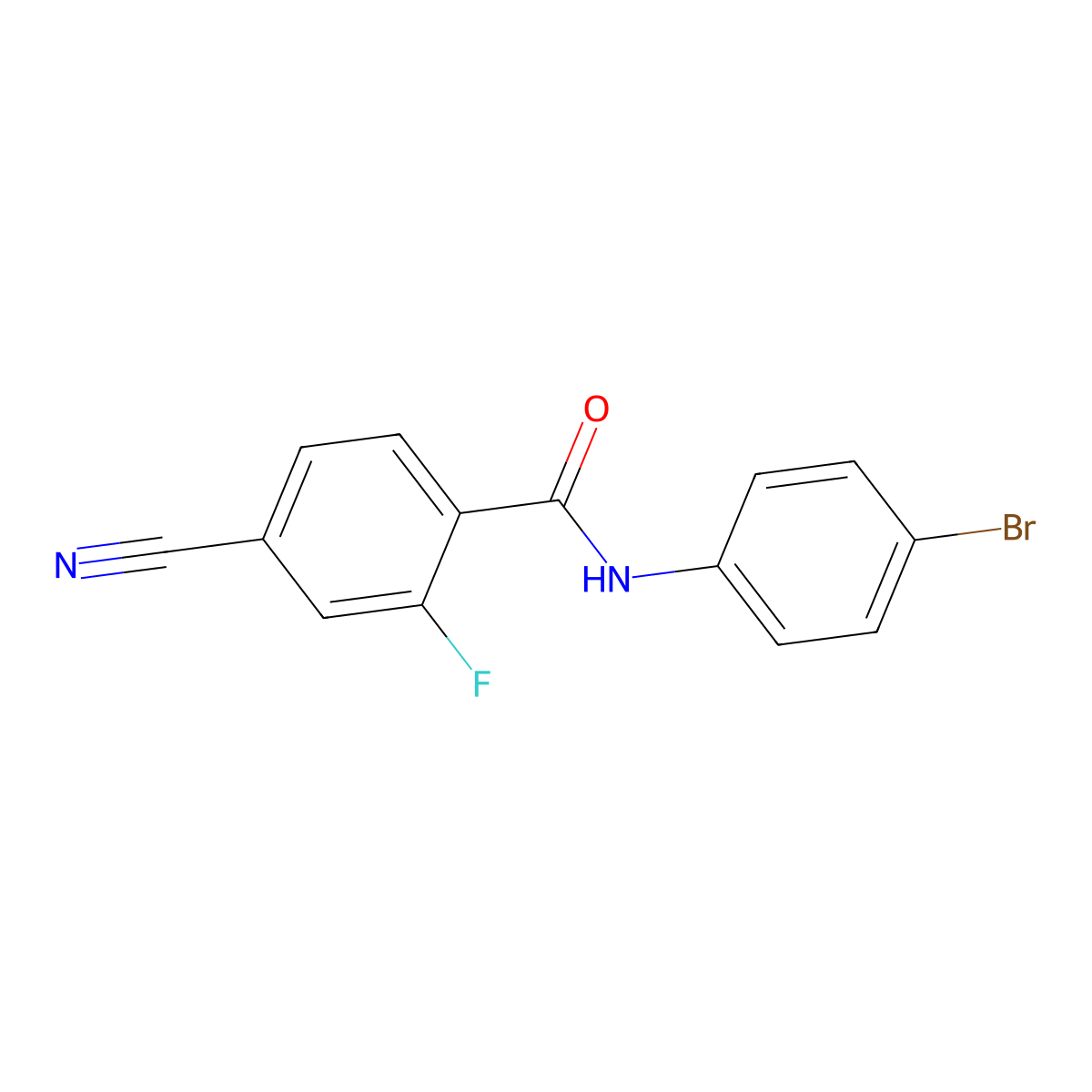 N-(4-bromophenyl)-4-cyano-2-fluorobenzamide molecular structure, CAS 842115-60-0