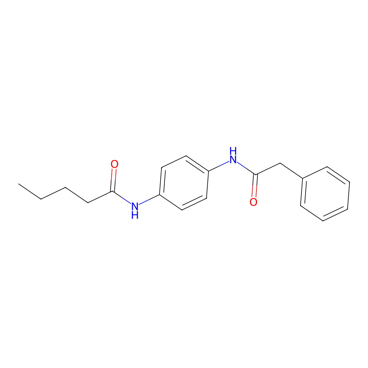 N-[4-[(2-phenylacetyl)amino]phenyl]pentanamide molecular structure, CAS 842115-63-3