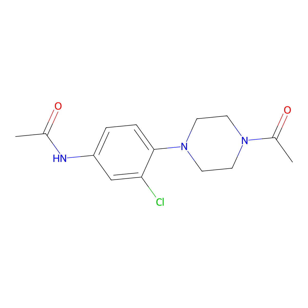 N-[4-(4-acetylpiperazin-1-yl)-3-chlorophenyl]acetamide molecular structure, CAS 842115-90-6