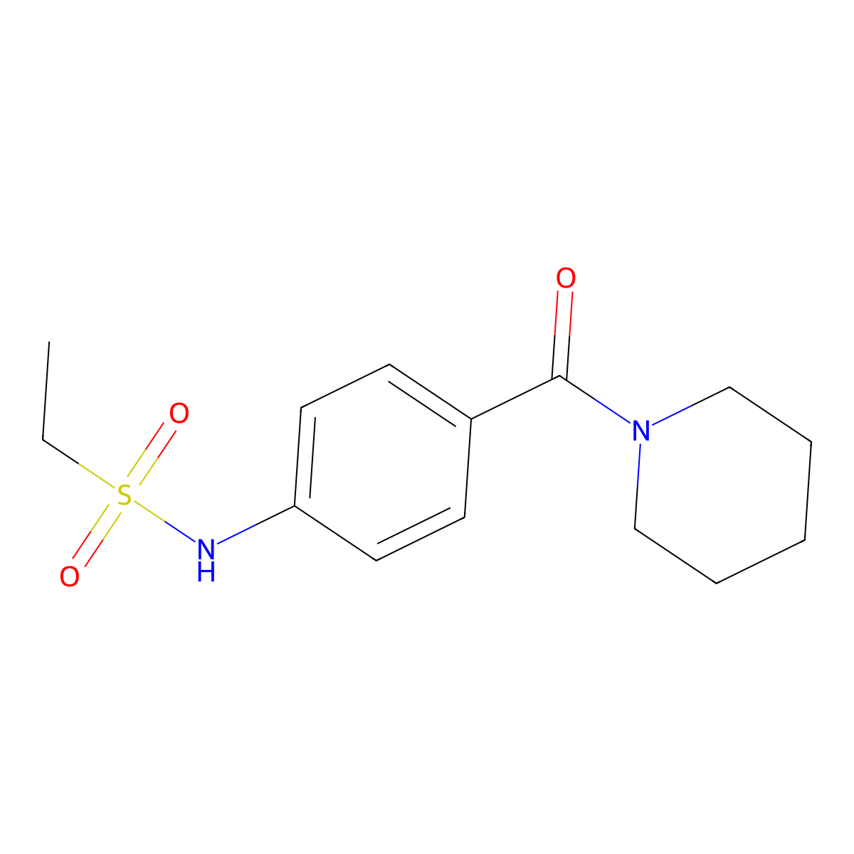 N-[4-(piperidine-1-carbonyl)phenyl]ethanesulfonamide molecular structure, CAS 842116-02-3